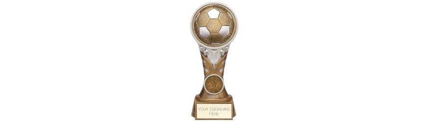 IKON TOWER FOOTBALL TROPHY - 4 SIZES - 15CM TO 22.5CM